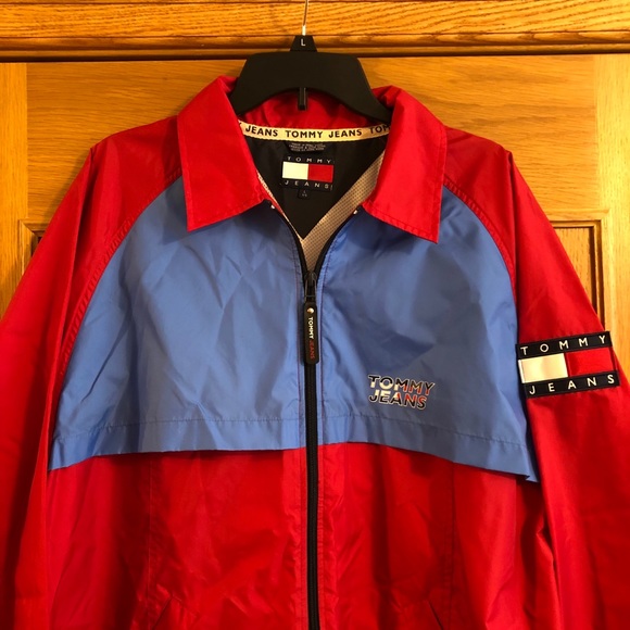 Vintage Tommy Jeans Hilfiger Rain Jacket Size L - Picture 2 of 10